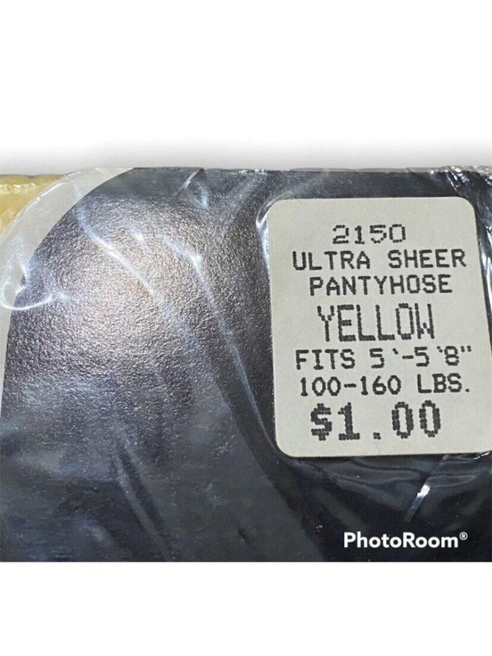 Vintage Ultra Sheer Fashion Collection Pantyhose Stockings One Size - Yellow - Picture 2 of 3